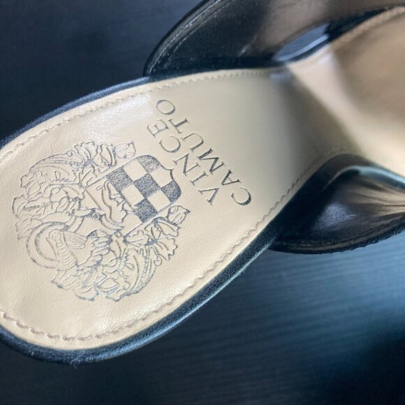 Vince Camuto Mule Black Leather with Heels size 8 - Picture 6 of 13